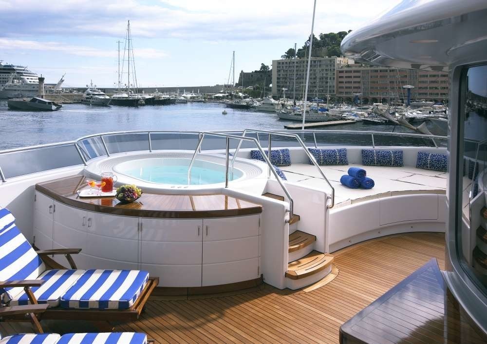 yacht with moon pool